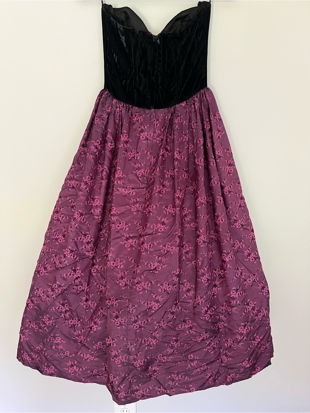 Vintage Gunne Sax by Jessica McClintok Whimsigoth Floral Midi Dress 1980s 2XS - Picture 7 of 15
